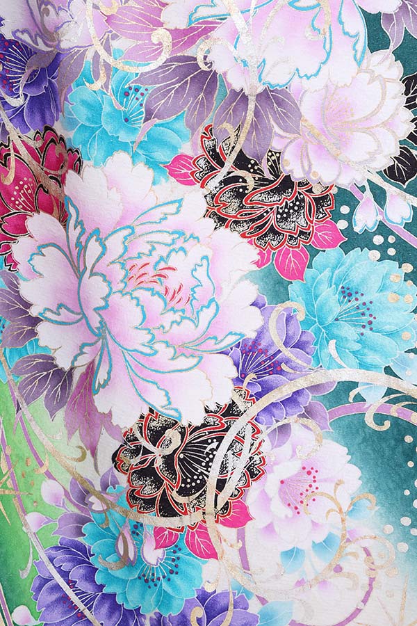 振袖 レンタル 成人式 フルセット 緑