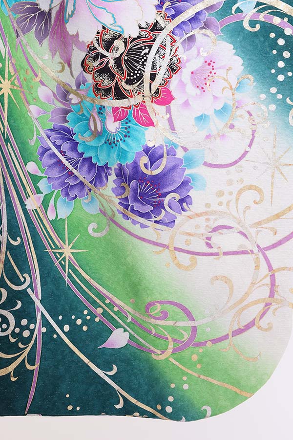 振袖 レンタル 成人式 フルセット 緑