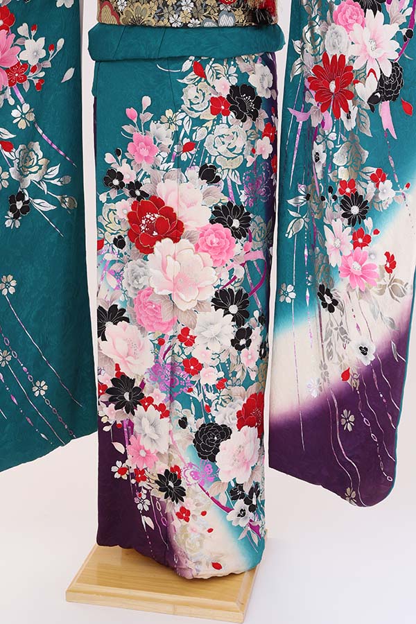 振袖 レンタル 成人式 フルセット 緑