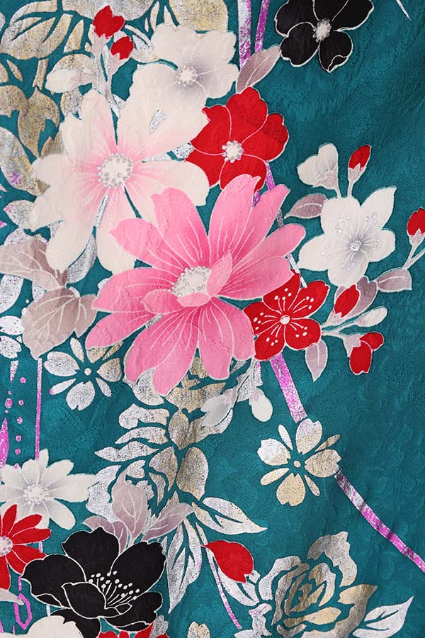 振袖 レンタル 成人式 フルセット 緑