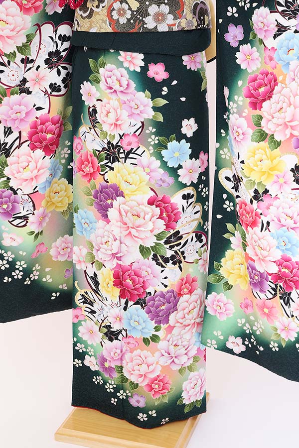 振袖 レンタル 成人式 フルセット 緑