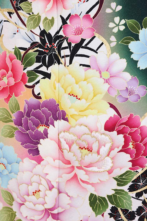 振袖 レンタル 成人式 フルセット 緑