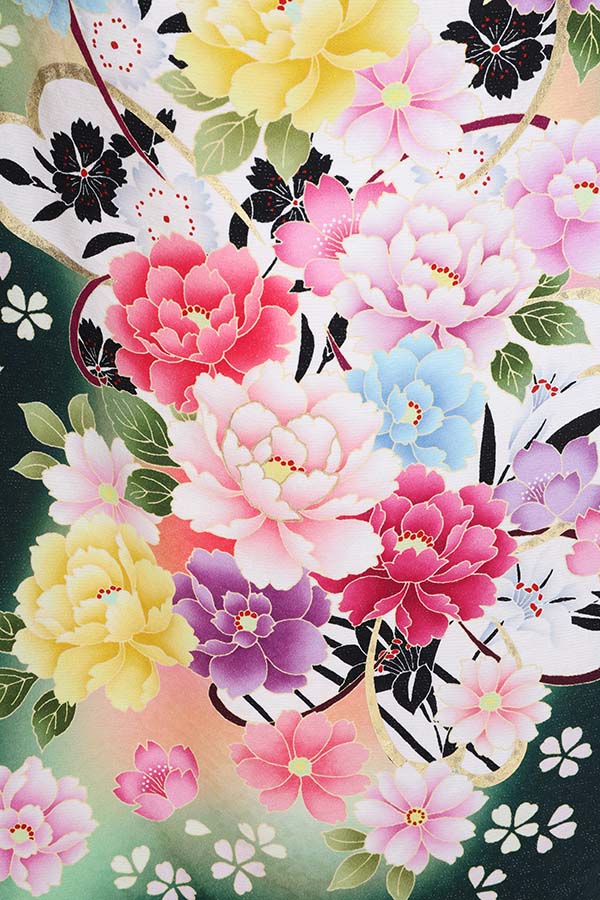 振袖 レンタル 成人式 フルセット 緑