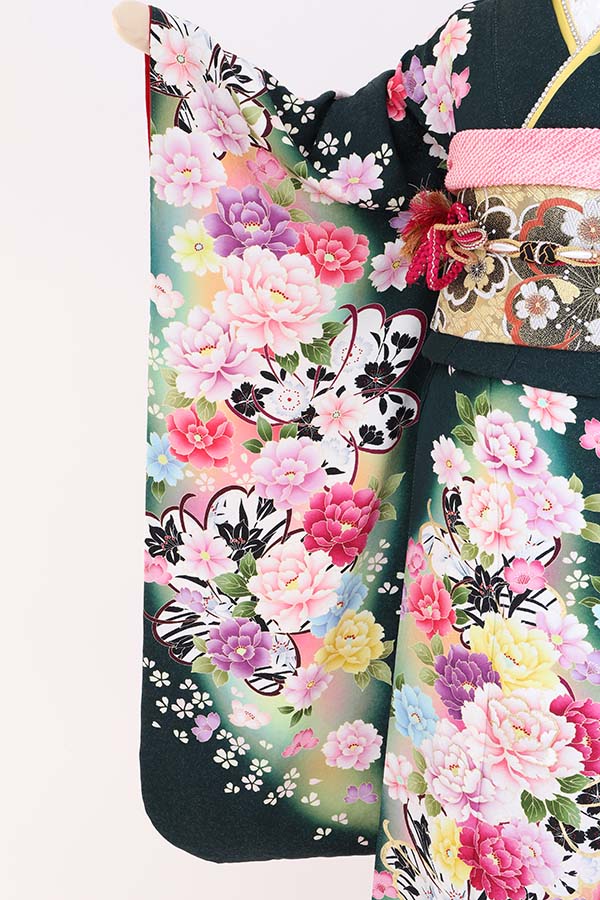 振袖 レンタル 成人式 フルセット 緑