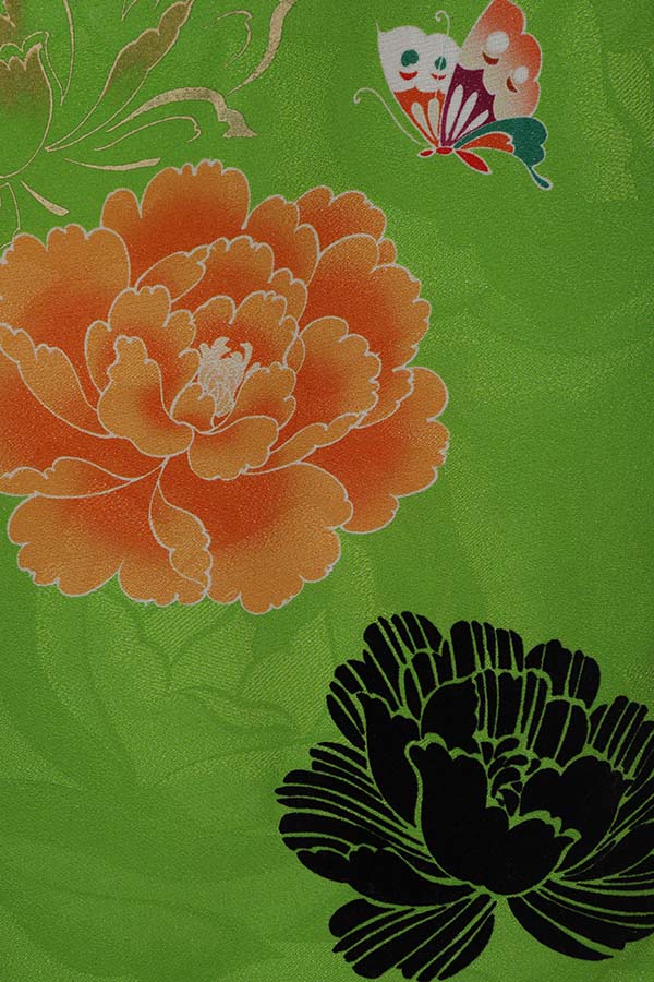 振袖 レンタル 成人式 フルセット 黄緑