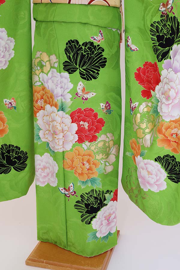 振袖 レンタル 成人式 フルセット 黄緑