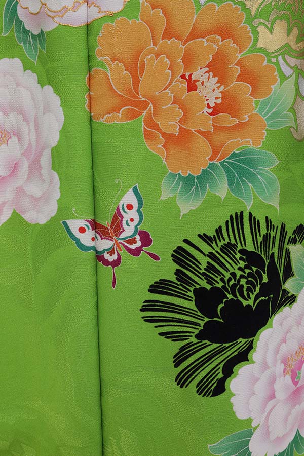 振袖 レンタル 成人式 フルセット 黄緑