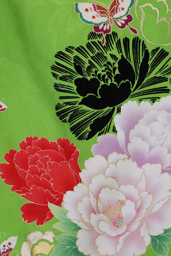 振袖 レンタル 成人式 フルセット 黄緑