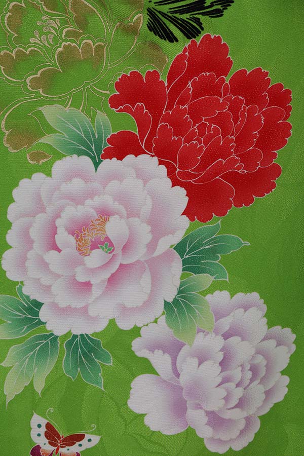 振袖 レンタル 成人式 フルセット 黄緑