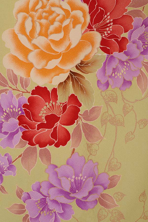 振袖 レンタル 成人式 フルセット 黄緑