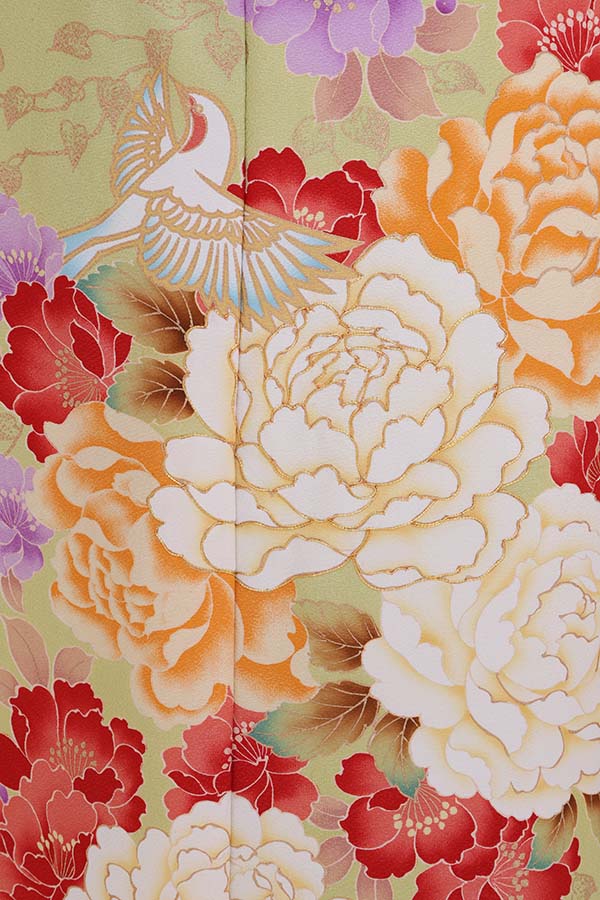 振袖 レンタル 成人式 フルセット 黄緑