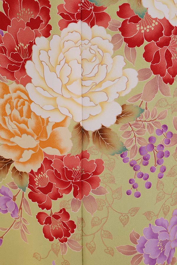 振袖 レンタル 成人式 フルセット 黄緑