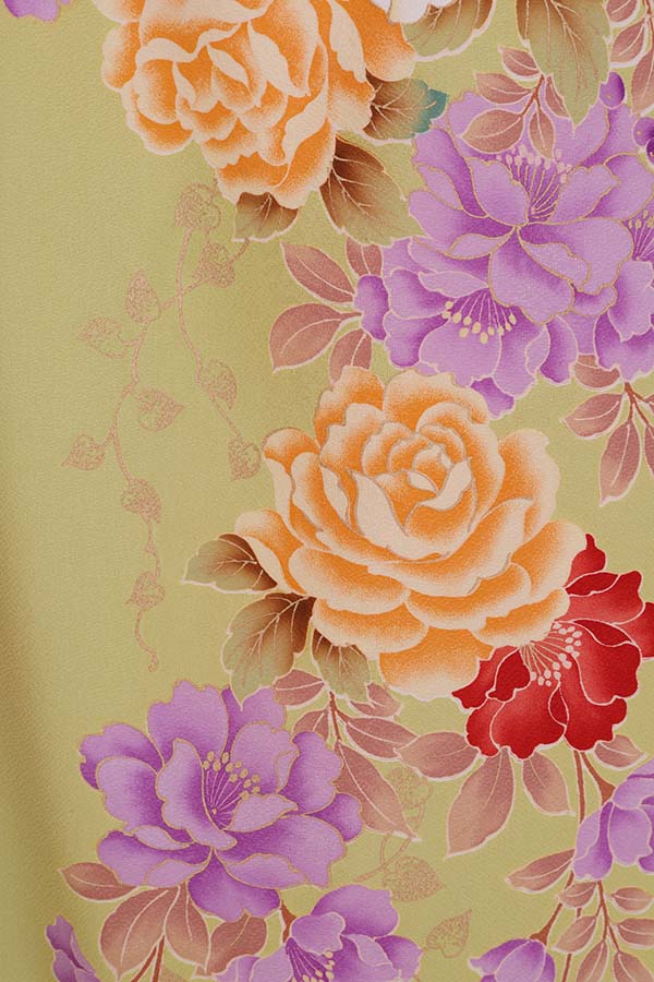 振袖 レンタル 成人式 フルセット 黄緑