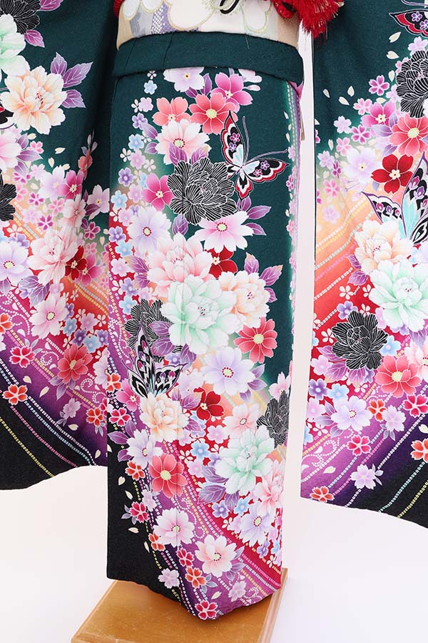 振袖 レンタル 成人式 フルセット 緑