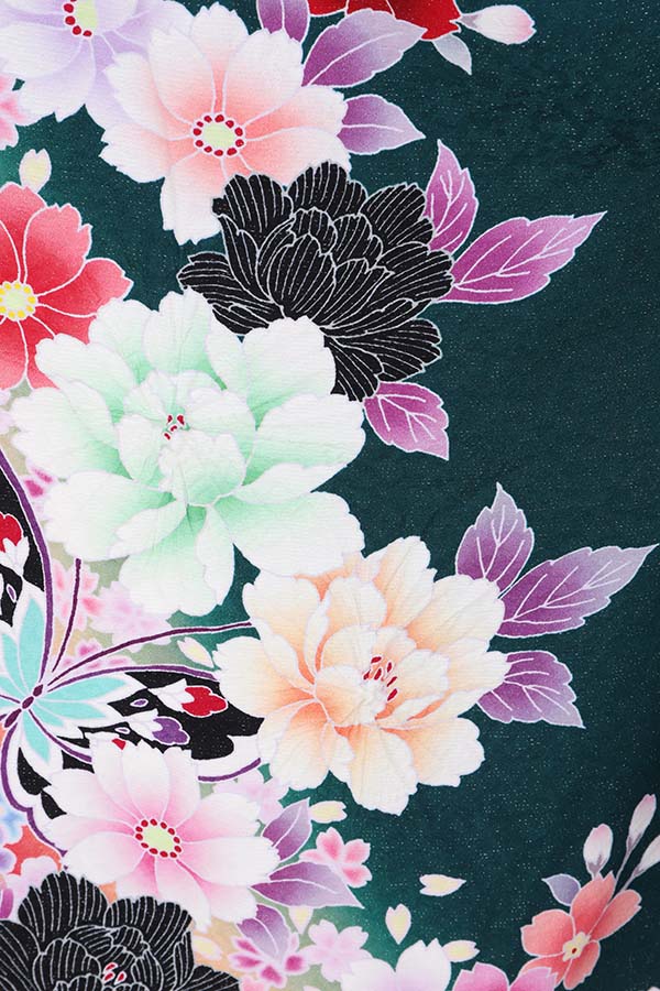 振袖 レンタル 成人式 フルセット 緑