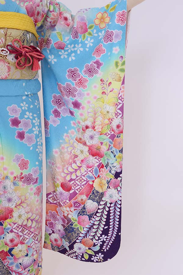 振袖 レンタル 成人式 フルセット 水色