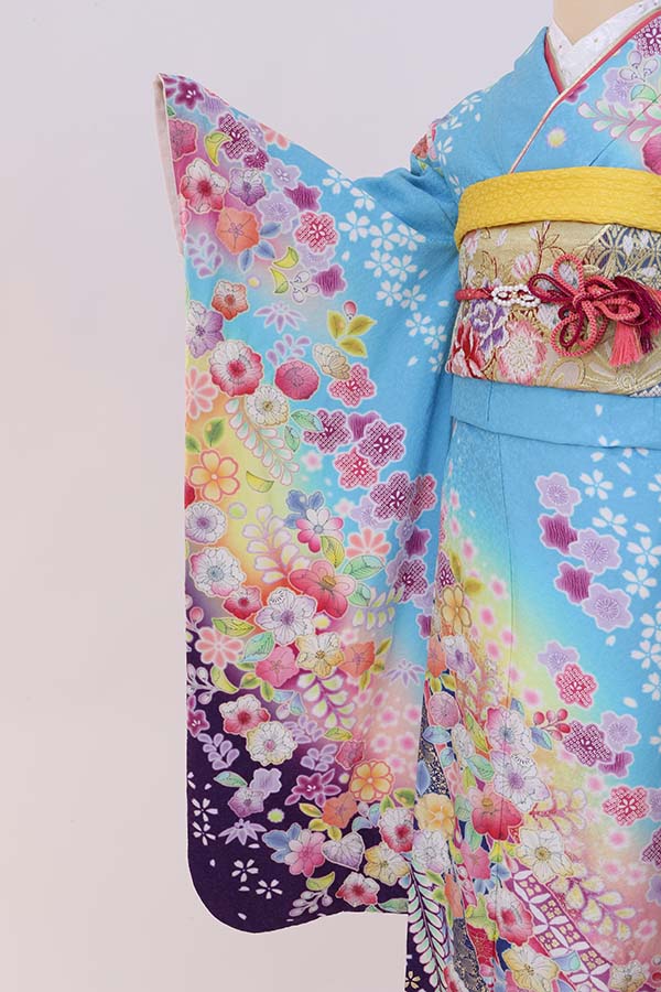 振袖 レンタル 成人式 フルセット 水色