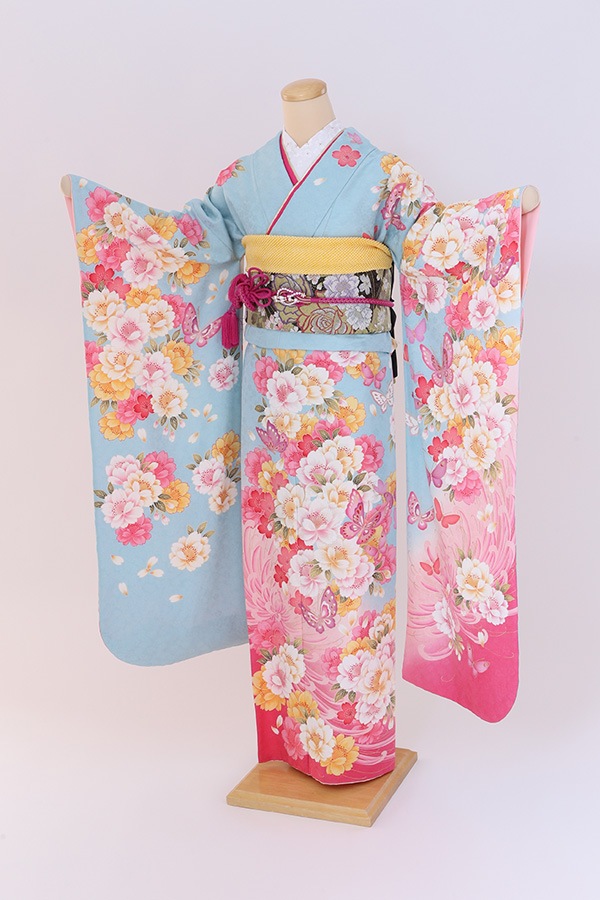 振袖 レンタル 成人式 フルセット 水色
