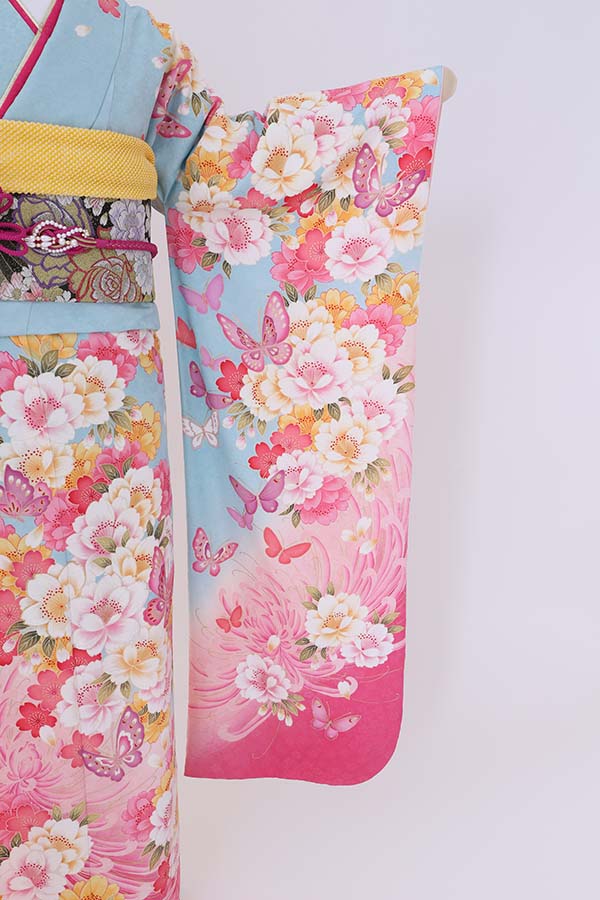 振袖 レンタル 成人式 フルセット 水色