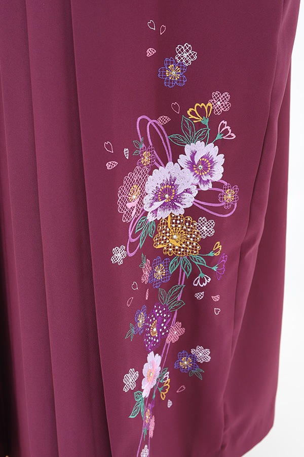 袴 レンタル 赤紫 刺繍