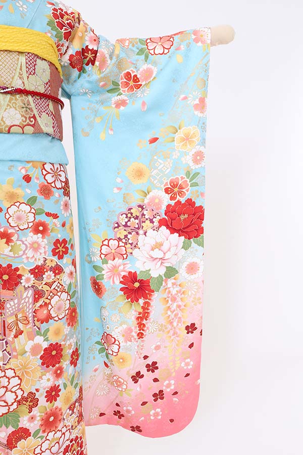 振袖 レンタル 成人式 フルセット 水色