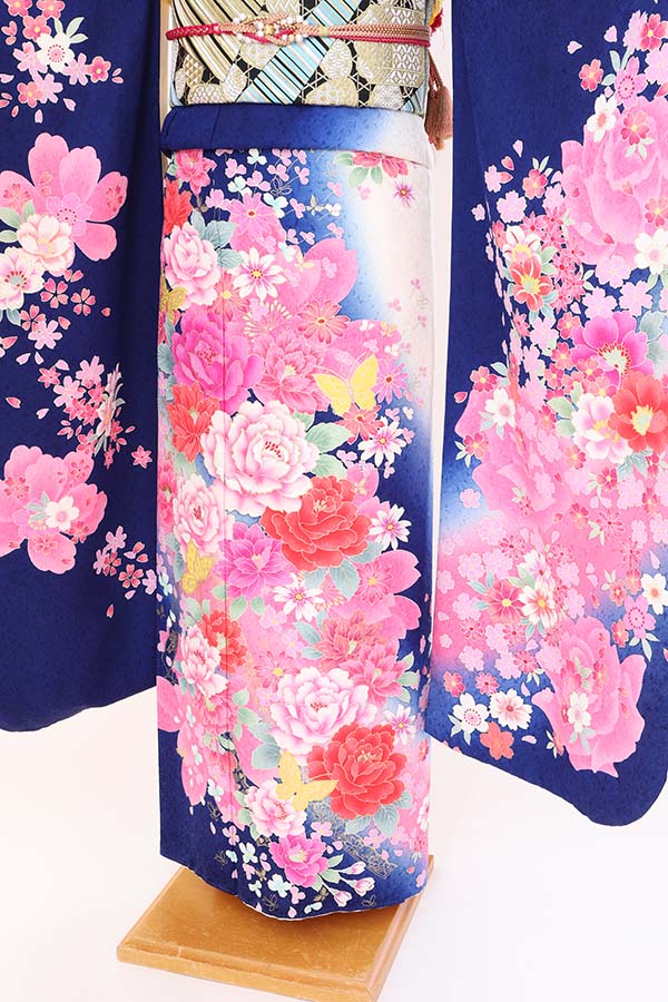 振袖 レンタル 成人式 フルセット 青