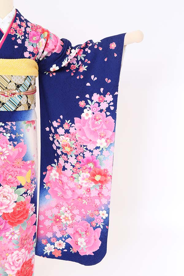 振袖 レンタル 成人式 フルセット 青