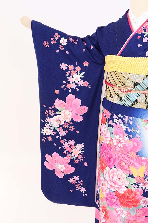 振袖 レンタル 成人式 フルセット 青