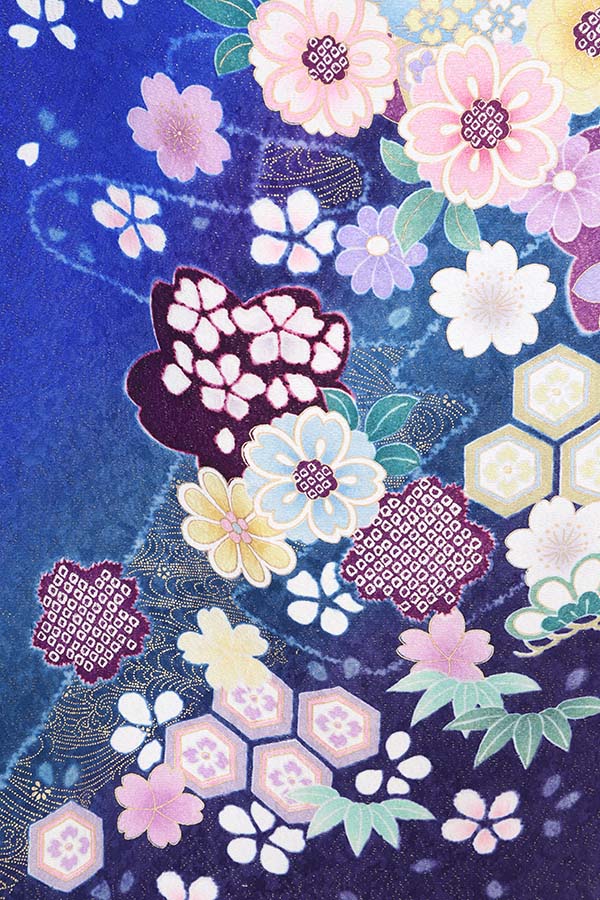 振袖 レンタル 成人式 フルセット 青