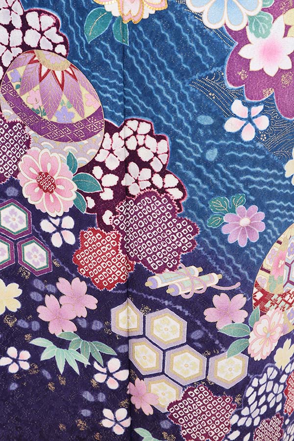 振袖 レンタル 成人式 フルセット 青