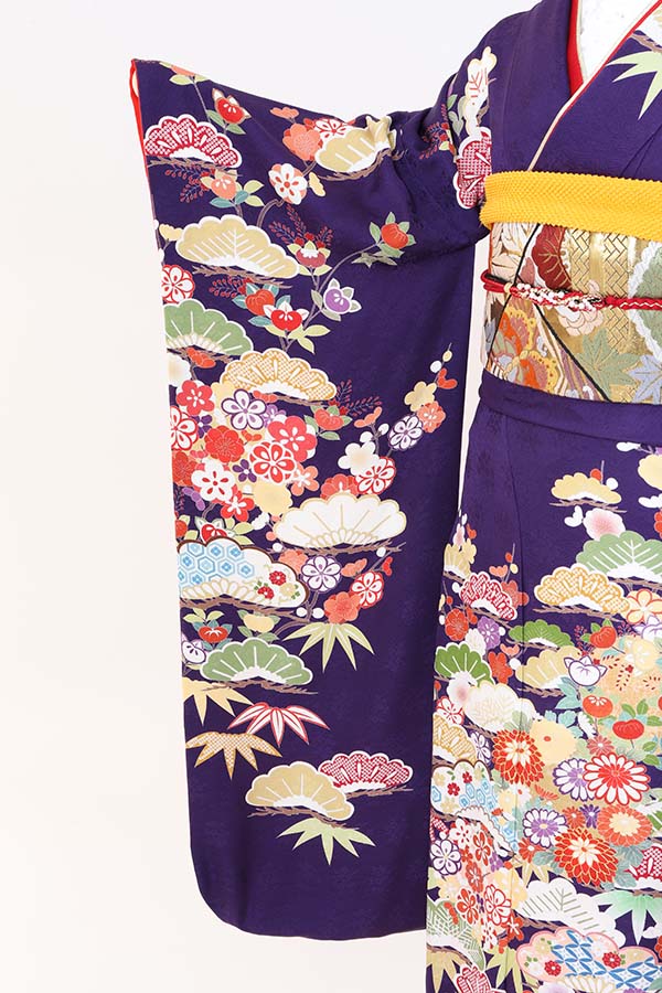 振袖 レンタル 成人式 フルセット 紫