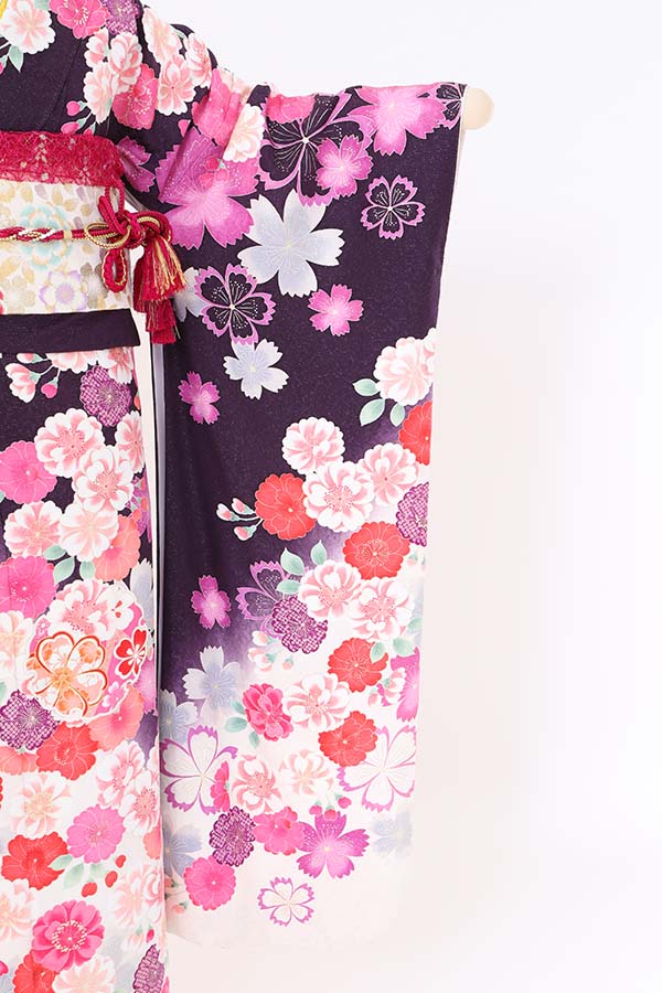 振袖 レンタル 成人式 フルセット 紫