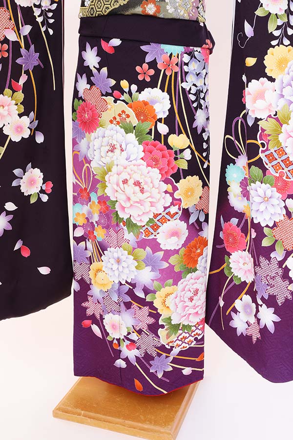 振袖 レンタル 成人式 フルセット 紫