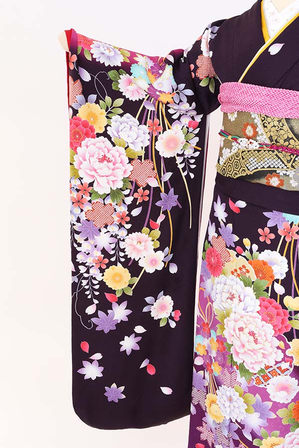 振袖 レンタル 成人式 フルセット 紫