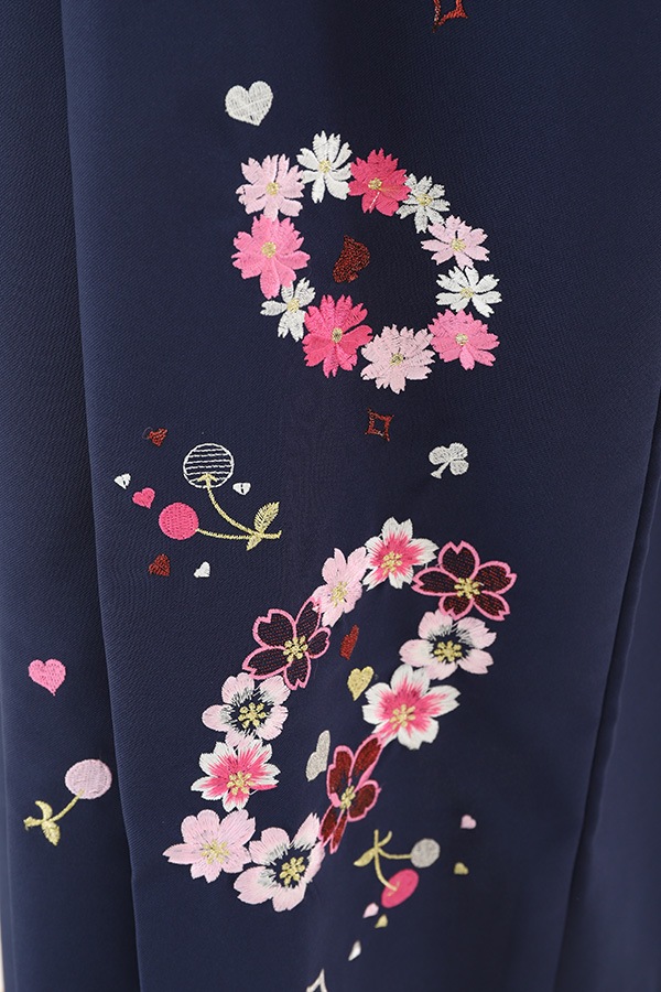 袴 レンタル 紺 刺繍