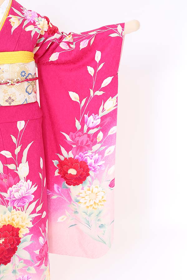 振袖 レンタル 成人式 フルセット 濃ピンク