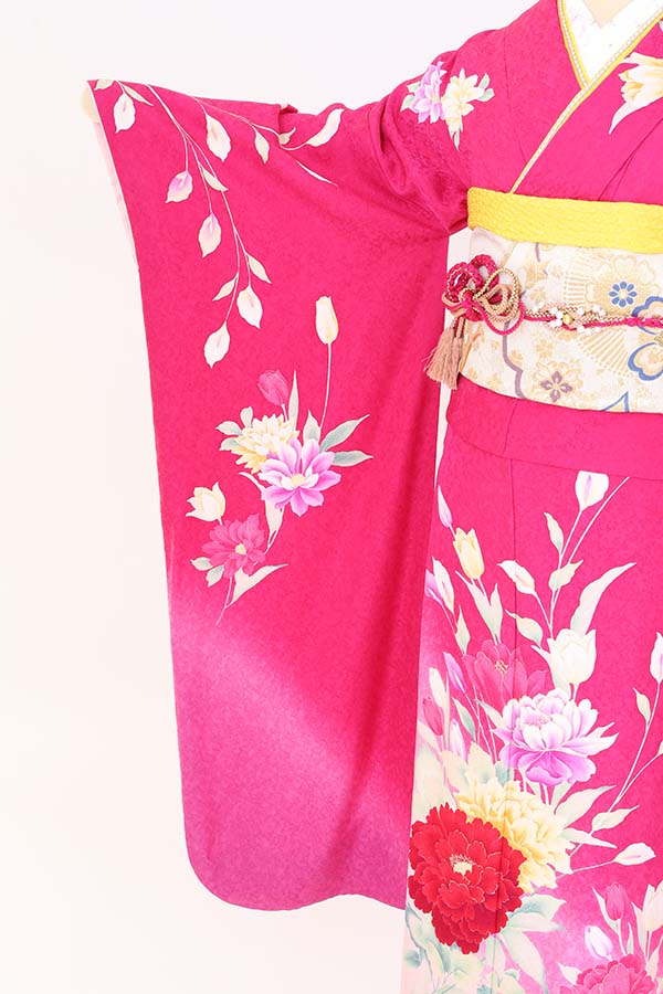 振袖 レンタル 成人式 フルセット 濃ピンク