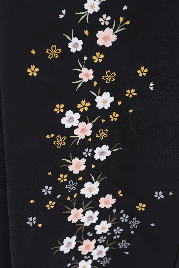 袴 レンタル 黒 刺繍