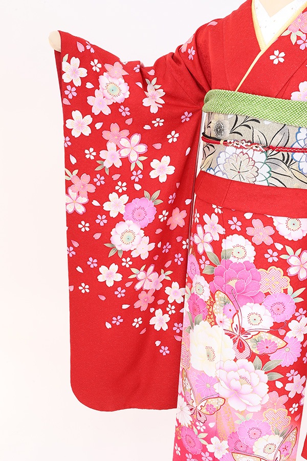 振袖 レンタル 成人式 フルセット 赤
