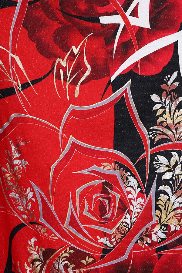 振袖 レンタル 成人式 フルセット 赤×黒