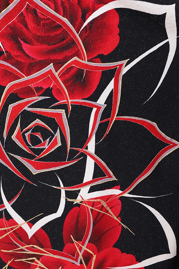 振袖 レンタル 成人式 フルセット 赤×黒