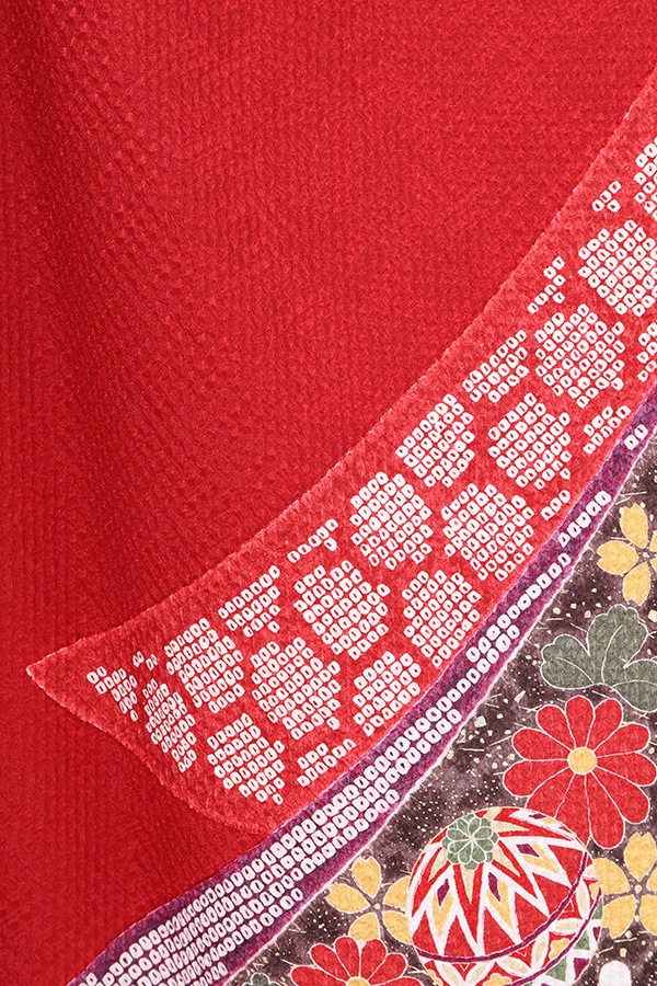 振袖 レンタル 成人式 フルセット 赤×黒