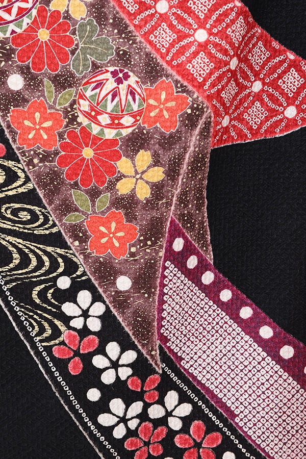 振袖 レンタル 成人式 フルセット 赤×黒