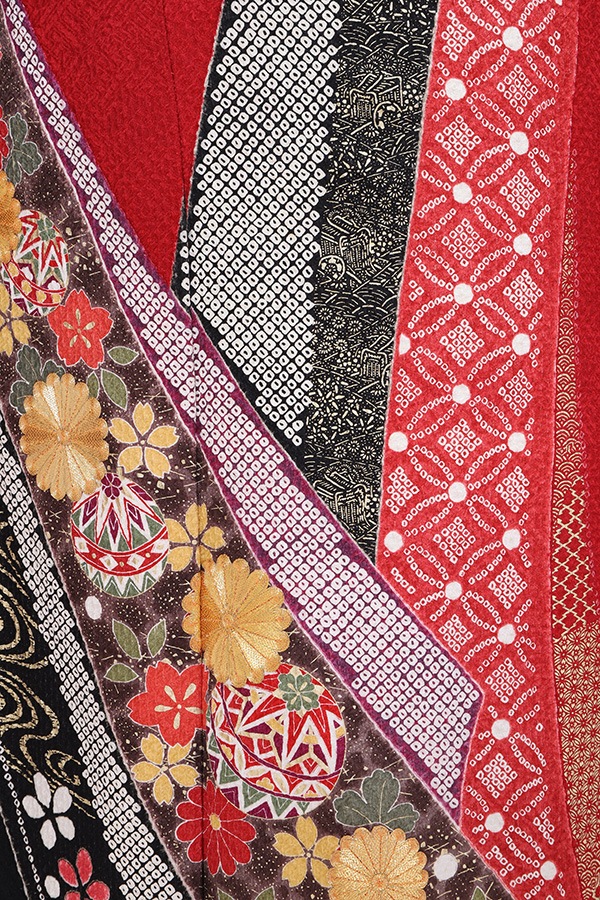 振袖 レンタル 成人式 フルセット 赤×黒