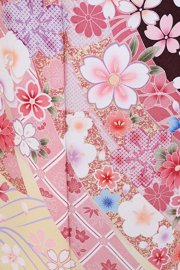 振袖 レンタル 成人式 フルセット こげ茶