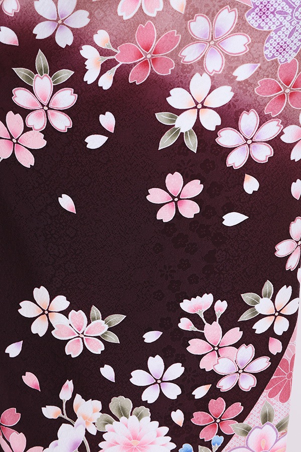 振袖 レンタル 成人式 フルセット こげ茶