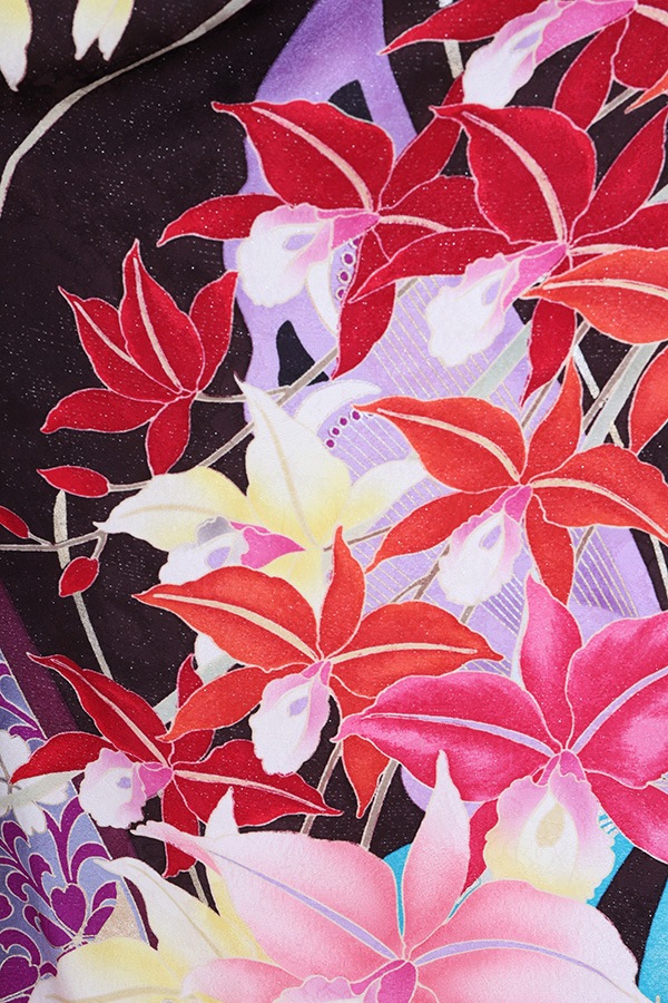 振袖 レンタル 成人式 フルセット こげ茶