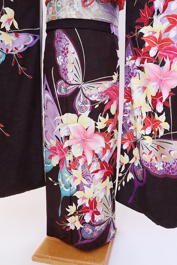 振袖 レンタル 成人式 フルセット こげ茶