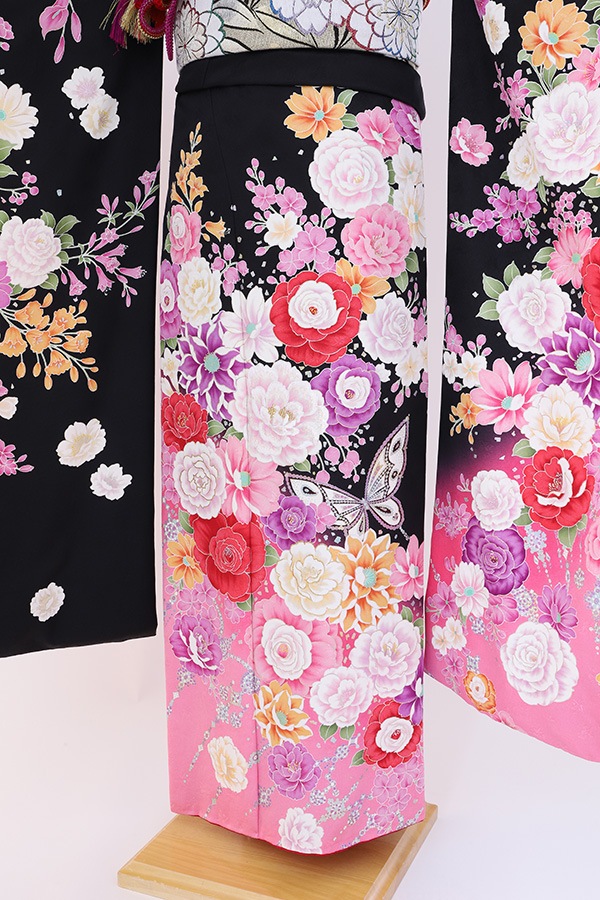 振袖 レンタル 成人式 フルセット 黒