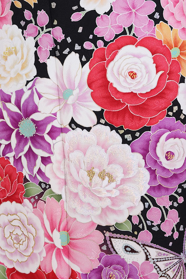 振袖 レンタル 成人式 フルセット 黒